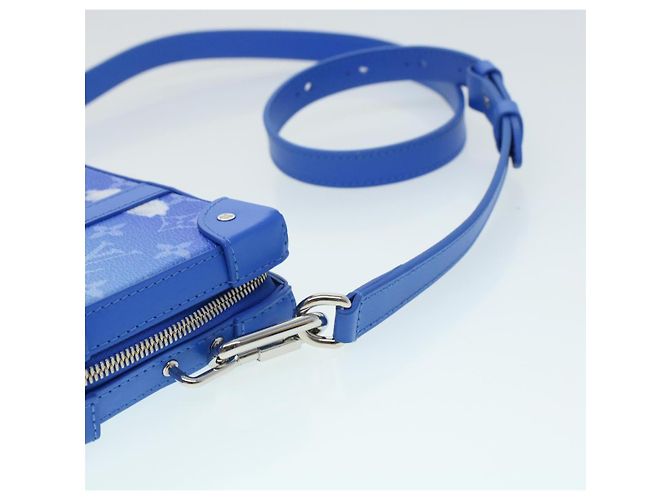 LOUIS VUITTON Monogram Clouds Soft Trunk Wallet Borsa a Spalla M45432 Auth 43567S Bianco Blu chiaro - vista 14