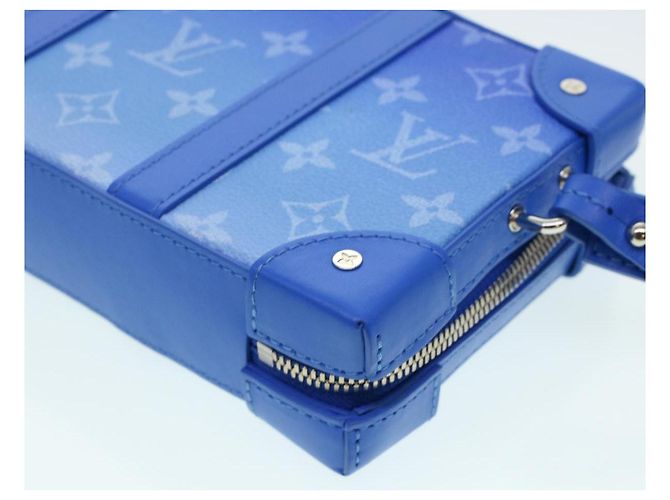 LOUIS VUITTON Monogram Clouds Soft Trunk Wallet Borsa a Spalla M45432 Auth 43567S Bianco Blu chiaro - vista 16