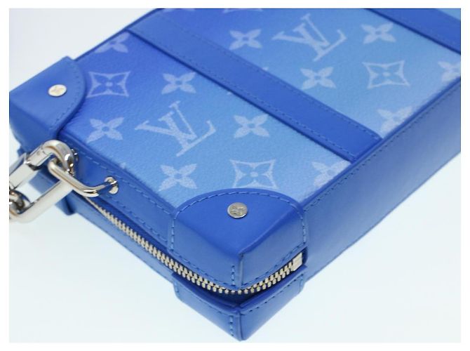 LOUIS VUITTON Monogram Clouds Soft Trunk Wallet Borsa a Spalla M45432 Auth 43567S Bianco Blu chiaro - vista 17