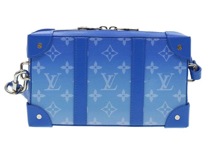 LOUIS VUITTON Monogram Clouds Soft Trunk Wallet Borsa a Spalla M45432 Auth 43567S Bianco Blu chiaro - vista 2