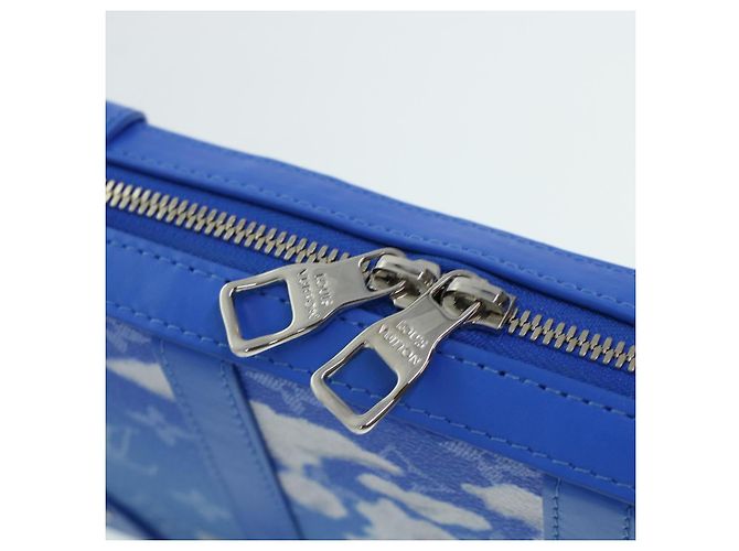 LOUIS VUITTON Monogram Clouds Soft Trunk Wallet Borsa a Spalla M45432 Auth 43567S Bianco Blu chiaro - vista 20