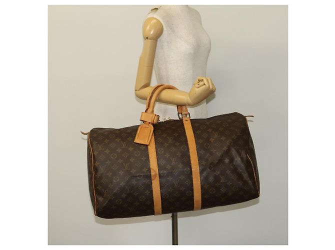 LOUIS VUITTON Borsa Boston Monogram Keepall 55 M41424 LV Auth 123478 Monogramma - vista 22