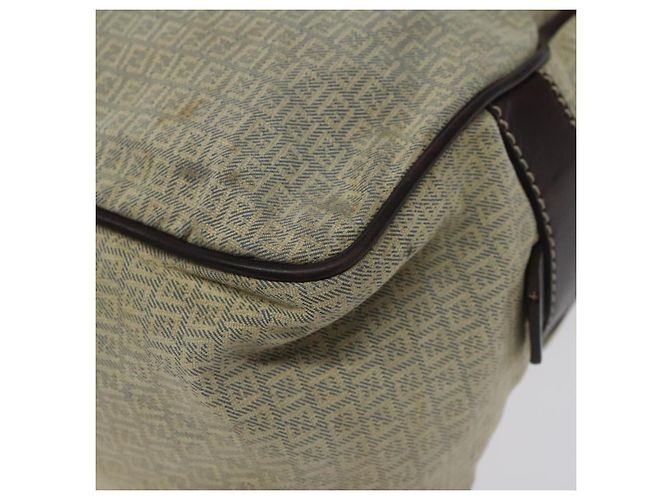 Borsa a Spalla in Tela Zucchino FENDI Blu Oro Auth 124324 D'oro - vista 10