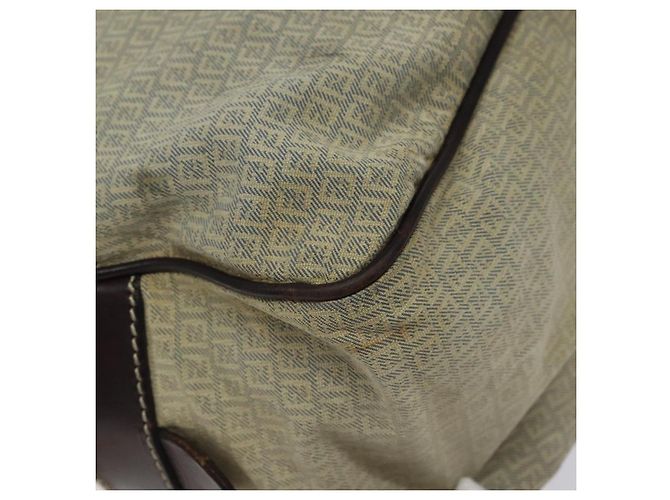 Borsa a Spalla in Tela Zucchino FENDI Blu Oro Auth 124324 D'oro - vista 11