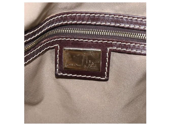 Borsa a Spalla in Tela Zucchino FENDI Blu Oro Auth 124324 D'oro - vista 16
