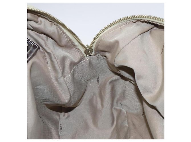 Borsa a Spalla in Tela Zucchino FENDI Blu Oro Auth 124324 D'oro - vista 18