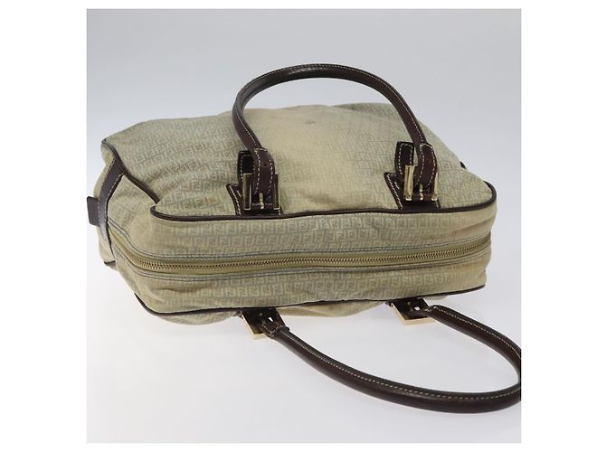 Borsa a Spalla in Tela Zucchino FENDI Blu Oro Auth 124324 D'oro - vista 6