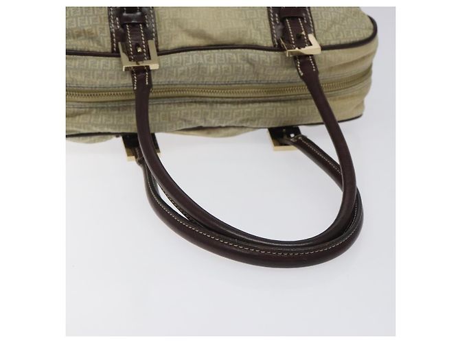 Borsa a Spalla in Tela Zucchino FENDI Blu Oro Auth 124324 D'oro - vista 7
