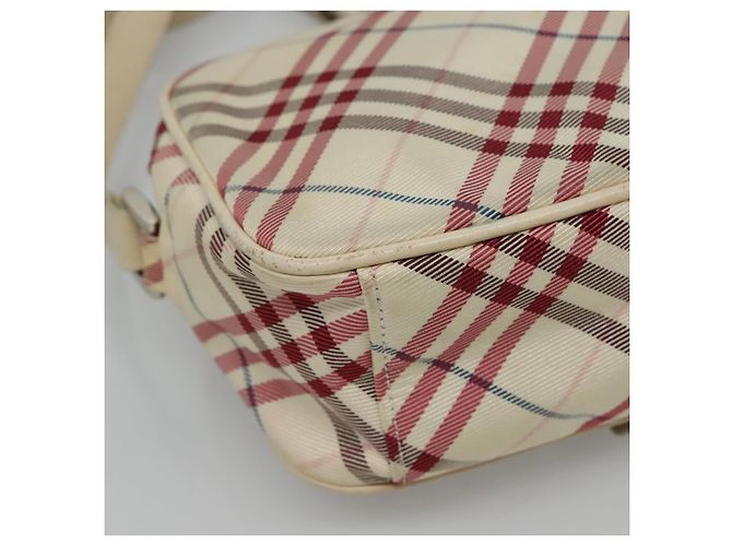 Borsa a spalla in nylon Burberry Nova Check Blue Label bianca Auth ti2846 Bianco - vista 16