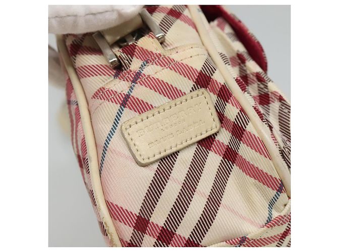 Borsa a spalla in nylon Burberry Nova Check Blue Label bianca Auth ti2846 Bianco - vista 17