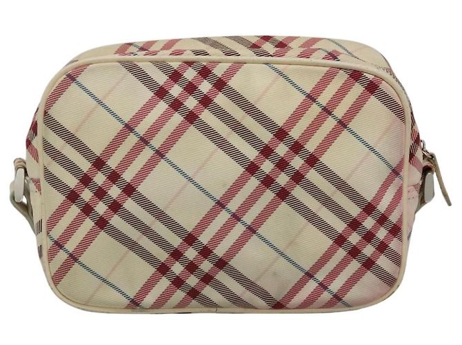 Borsa a spalla in nylon Burberry Nova Check Blue Label bianca Auth ti2846 Bianco - vista 2