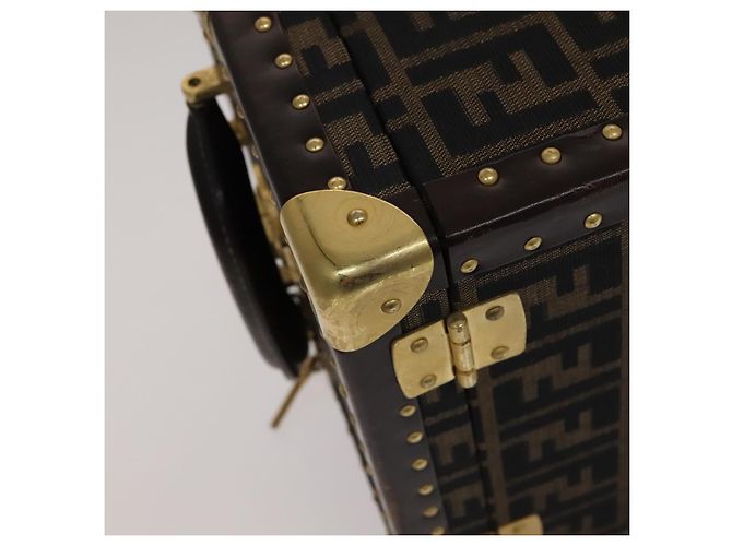 FENDI Zucca Canvas Schmuckkoffer Schmuckbox Schwarz Braun Auth 113789SV - Ansicht 15