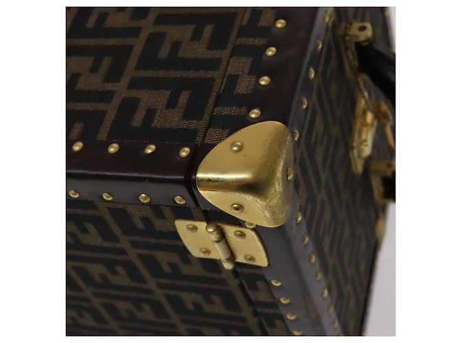 FENDI Zucca Canvas Schmuckkoffer Schmuckbox Schwarz Braun Auth 113789SV - Ansicht 16