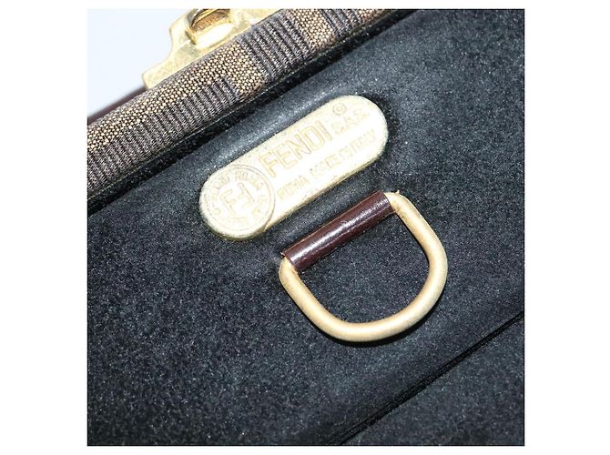 FENDI Zucca Canvas Schmuckkoffer Schmuckbox Schwarz Braun Auth 113789SV - Ansicht 21