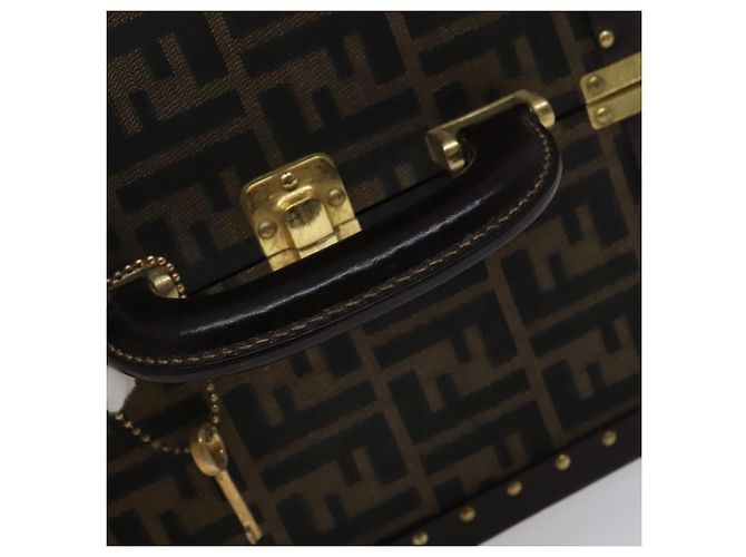FENDI Zucca Canvas Schmuckkoffer Schmuckbox Schwarz Braun Auth 113789SV - Ansicht 6