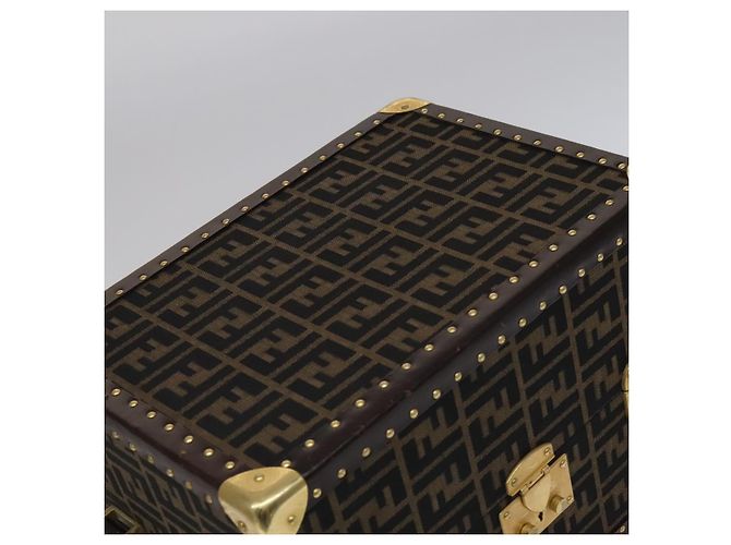 FENDI Zucca Canvas Schmuckkoffer Schmuckbox Schwarz Braun Auth 113789SV - Ansicht 7