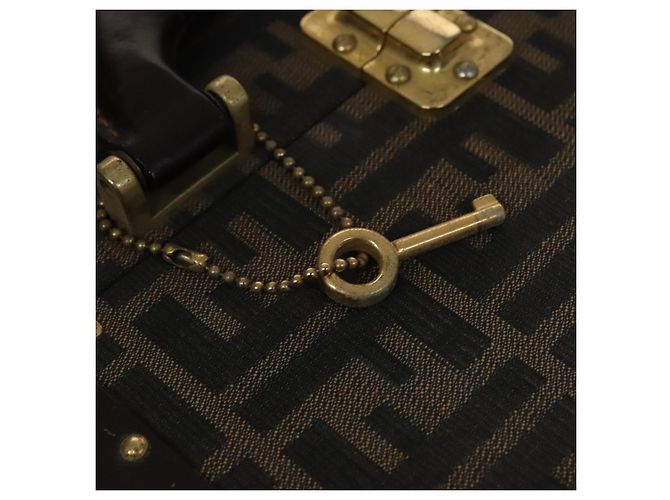 FENDI Zucca Canvas Schmuckkoffer Schmuckbox Schwarz Braun Auth 113789SV - Ansicht 9