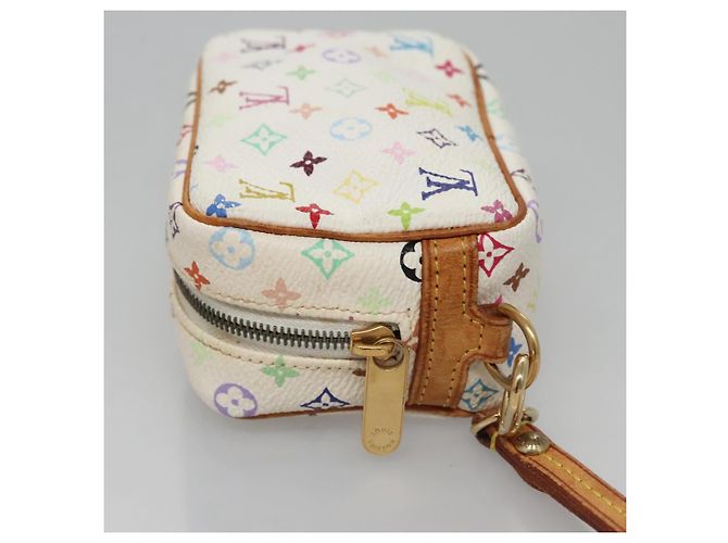 LOUIS VUITTON Pochette Wapity Monogram Multicolore Bianca M58033 Auth 114598V Bianco - vista 4