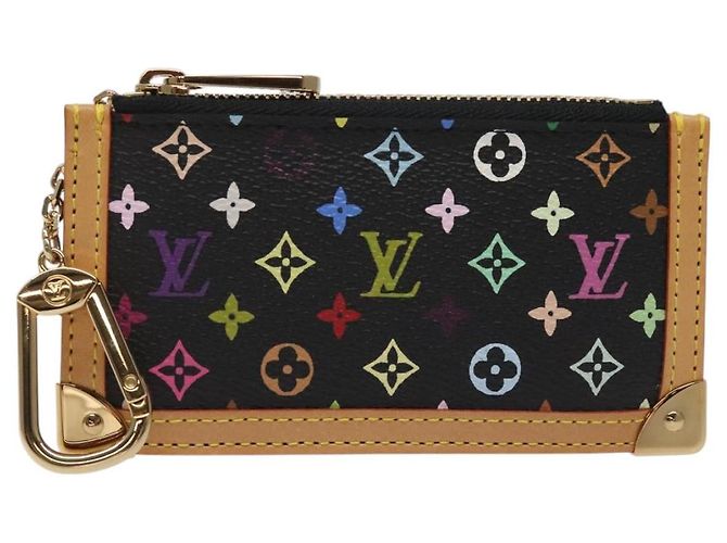 LOUIS VUITTON Monogramm Multicolor Pochette Cles Tasche Schwarz M92654 Auth EC410SV - Ansicht 13