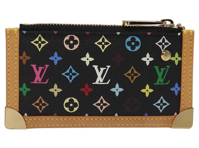 LOUIS VUITTON Monogramm Multicolor Pochette Cles Tasche Schwarz M92654 Auth EC410SV - Ansicht 2