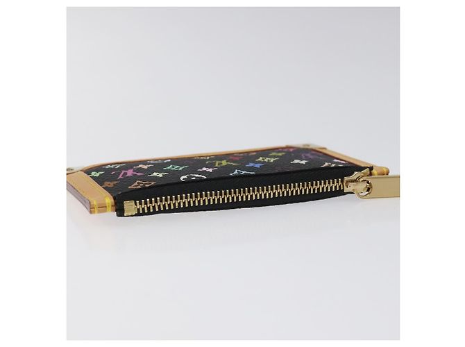 LOUIS VUITTON Monogramm Multicolor Pochette Cles Tasche Schwarz M92654 Auth EC410SV - Ansicht 5