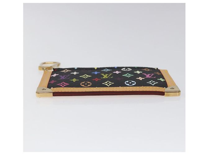 LOUIS VUITTON Monogramm Multicolor Pochette Cles Tasche Schwarz M92654 Auth EC410SV - Ansicht 6