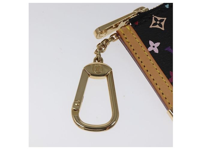LOUIS VUITTON Monogramm Multicolor Pochette Cles Tasche Schwarz M92654 Auth EC410SV - Ansicht 8