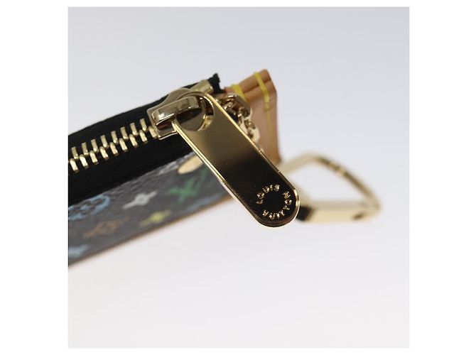 LOUIS VUITTON Monogramm Multicolor Pochette Cles Tasche Schwarz M92654 Auth EC410SV - Ansicht 9