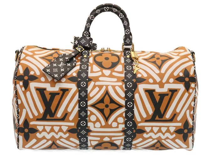 LOUIS VUITTON LV Crafty Keepall Bandouliere 45 Boston Caramel M45473 Auth 29194S Caramello Monogramma - vista 13