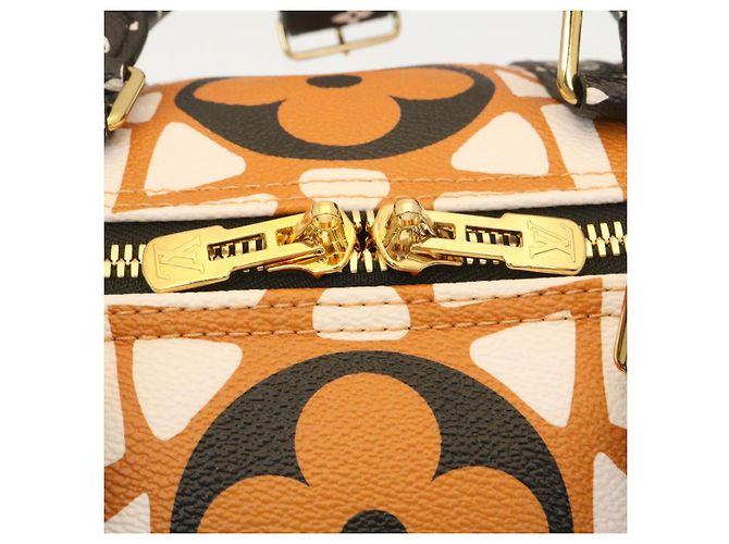 LOUIS VUITTON LV Crafty Keepall Bandouliere 45 Boston Caramel M45473 Auth 29194S Caramello Monogramma - vista 17