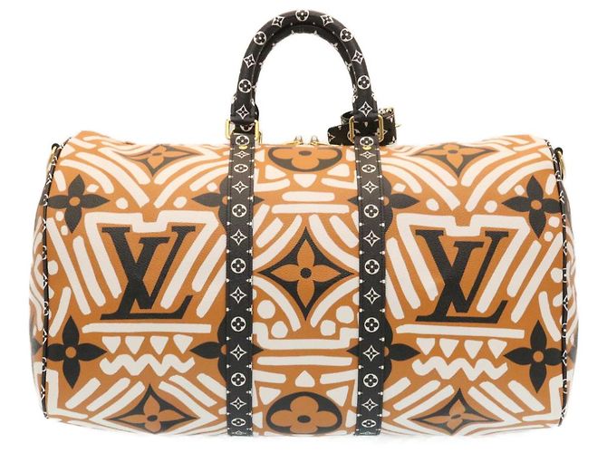 LOUIS VUITTON LV Crafty Keepall Bandouliere 45 Boston Caramel M45473 Auth 29194S Caramello Monogramma - vista 2