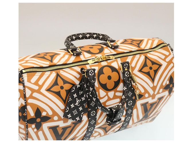 LOUIS VUITTON LV Crafty Keepall Bandouliere 45 Boston Caramel M45473 Auth 29194S Caramello Monogramma - vista 6