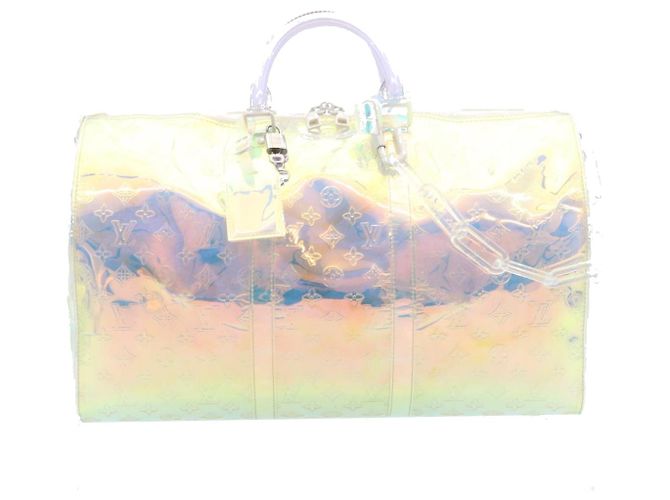 LOUIS VUITTON Monogram Prism Keepall Bandouliere 50 BostonBag M53271 Auth 28628S Multicolore - vista 13