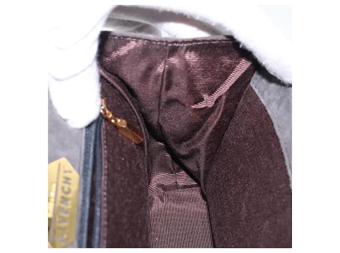 Borsa a mano GIVENCHY in suede grigio e oro Auth bs27976 Marrone D'oro - vista 18
