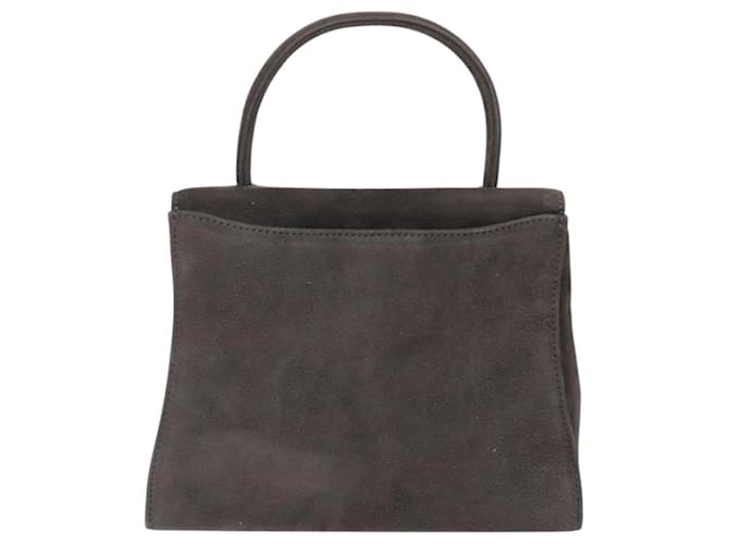 Borsa a mano GIVENCHY in suede grigio e oro Auth bs27976 Marrone D'oro - vista 2