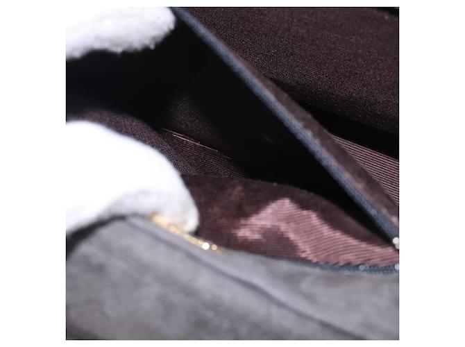 Borsa a mano GIVENCHY in suede grigio e oro Auth bs27976 Marrone D'oro - vista 20