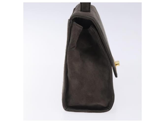 Borsa a mano GIVENCHY in suede grigio e oro Auth bs27976 Marrone D'oro - vista 4