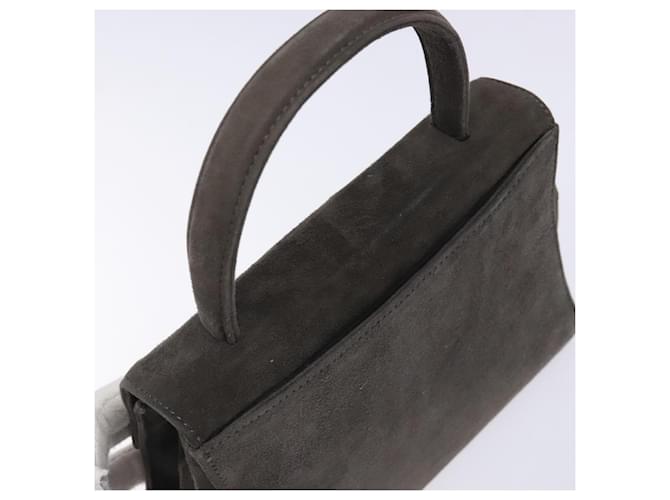 Borsa a mano GIVENCHY in suede grigio e oro Auth bs27976 Marrone D'oro - vista 6