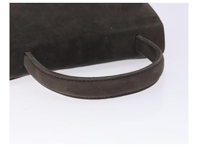 Borsa a mano GIVENCHY in suede grigio e oro Auth bs27976 Marrone D'oro - vista 7