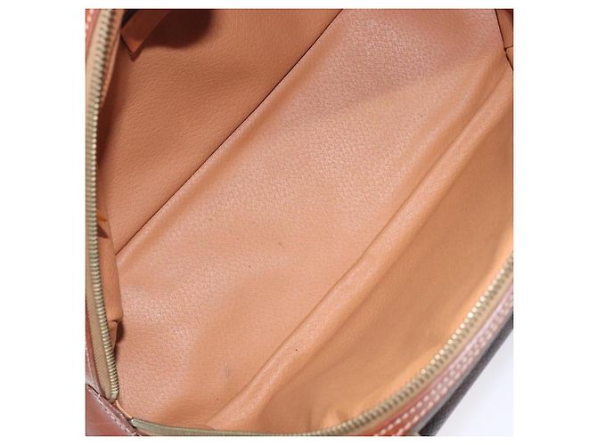 Céline Borsa a mano in tela Macadam CELINE in pelle PVC marrone e oro Auth gh484 D'oro - vista 10