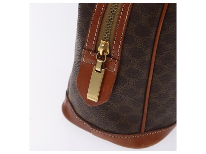 Céline Borsa a mano in tela Macadam CELINE in pelle PVC marrone e oro Auth gh484 D'oro - vista 17