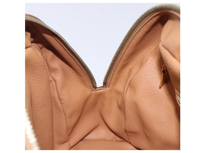 Céline Borsa a mano in tela Macadam CELINE in pelle PVC marrone e oro Auth gh484 D'oro - vista 20