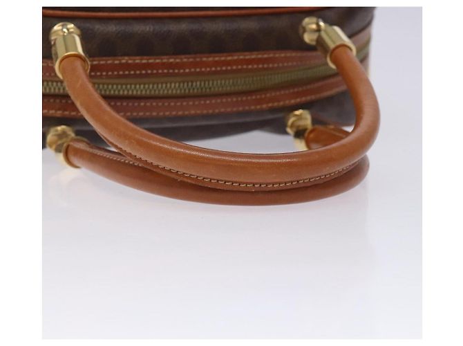 Céline Borsa a mano in tela Macadam CELINE in pelle PVC marrone e oro Auth gh484 D'oro - vista 7