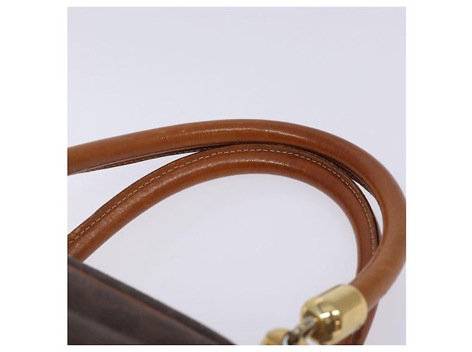 Céline Borsa a mano in tela Macadam CELINE in pelle PVC marrone e oro Auth gh484 D'oro - vista 8