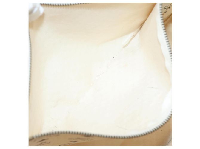 Borsa a spalla MCM Logogram Vicetos in pelle PVC bianca e oro Auth BA3867 Bianco D'oro - vista 19