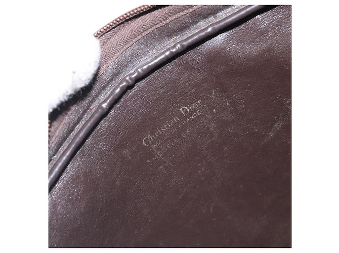 Borsa a Spalla in Tela Trotter Christian Dior Marrone Auth 131685 - vista 11