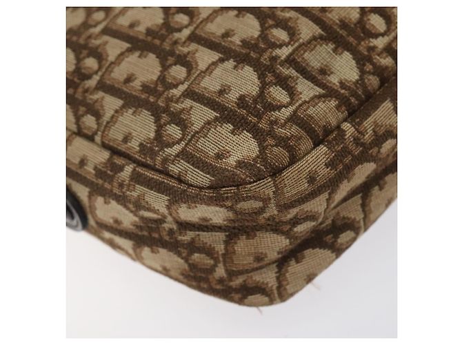Borsa a Spalla in Tela Trotter Christian Dior Marrone Auth 131685 - vista 14