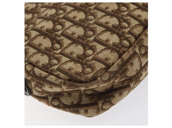 Borsa a Spalla in Tela Trotter Christian Dior Marrone Auth 131685 - vista 16