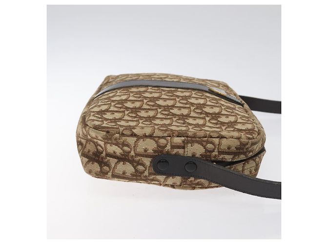 Borsa a Spalla in Tela Trotter Christian Dior Marrone Auth 131685 - vista 3