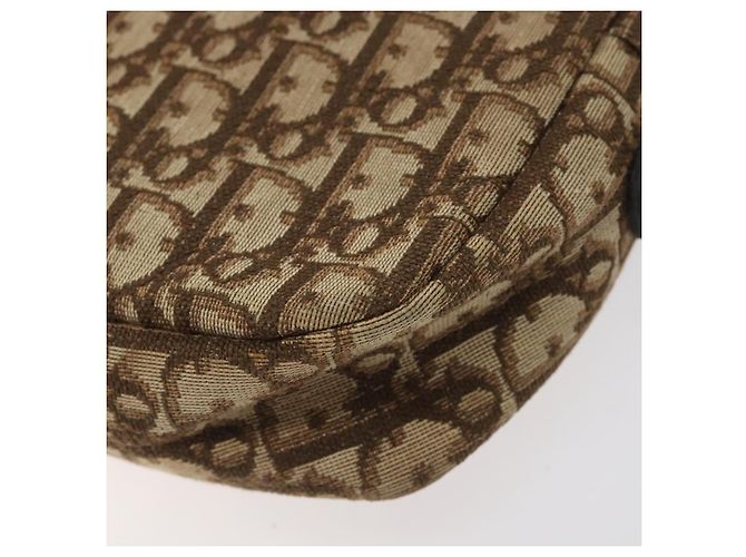 Borsa a Spalla in Tela Trotter Christian Dior Marrone Auth 131685 - vista 9
